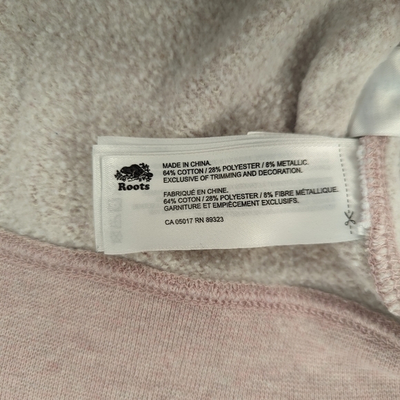 Roots║Pink Sparkly Zip Up Hoodie Sweatshirt║Girls Size XL - Picture 5 of 5